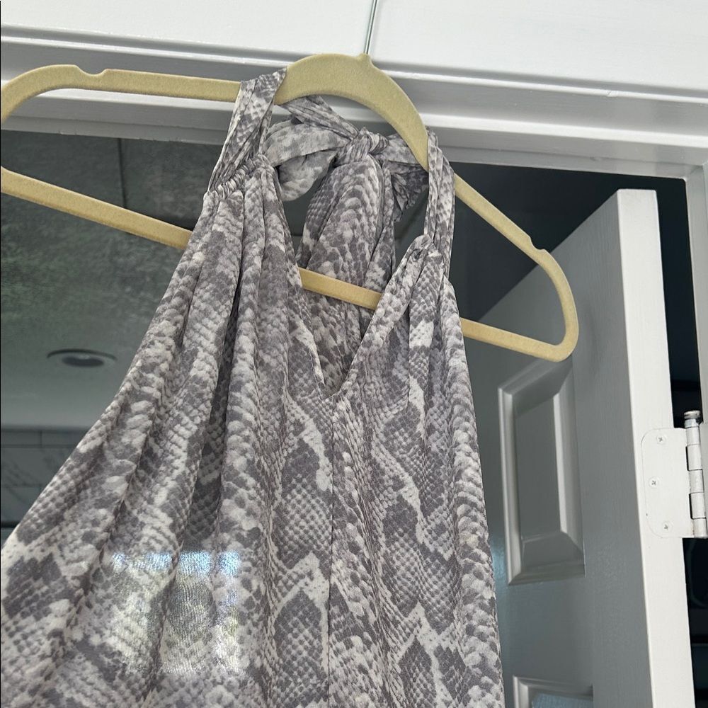 Calypso St. Barth Snake Print Halter Top